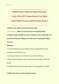 Exam 1&colon; NUR 209&sol; NUR 209 &lpar;Latest 2026&sol; 2027 Update&rpar; Medical Surgical Nursing II&colon; Med-Surg Review&vert; Comprehensive Test Bank&vert; Grade A&vert; 100&percnt; Correct &lpar;Verified Solutions&rpar; &ndash; Fortis&NewLine;&NewLine;