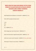 ABSITE PRACTICE EXAM 2026 NEWEST ACTUAL EXAM COMPLETE 50 QUESTIONS WITH DETAILED VERIFIED ANSWERS &lpar;100&percnt; CORRECT ANSWERS&rpar;  ALREADY GRADED A&plus;