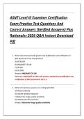 ASNT Level III Examiner Certification &NewLine;Exam Practice Test Questions And &NewLine;Correct Answers &lpar;Verified Answers&rpar; Plus &NewLine;Rationales 2026 Q&A Instant Download &NewLine;Pdf 