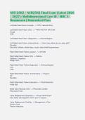 NUR 2502 &sol; NUR2502 Final Exam &lpar;Latest 2026&NewLine;&sol; 2027&rpar;&colon; Multidimensional Care III &sol; MDC 3 -&NewLine;Rasmussen &vert; Guaranteed Pass