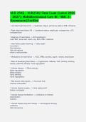 NUR 2502 &sol; NUR2502 Final Exam &lpar;Latest 2026&NewLine;&sol; 2027&rpar;&colon; Multidimensional Care III &sol; MDC 3 -&NewLine;Rasmussen &vert; Verified