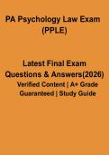 PA Psychology Law Exam &lpar;PPLE&rpar; Complete Practice Test PDF &vert; Verified Questions & Answers &lpar;2026&rpar;