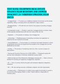Test Bank Champions Real Estate&NewLine;Finance Exam Question and Answer&NewLine;2026&sol;2027 &vert; A&plus; Verified Updated &vert; Exam&NewLine;Focus