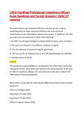 CPCO &lpar;Certified Professional Compliance Officer&rpar; Exam Questions and Correct Answers&vert; 2026&sol;27 Updated