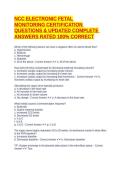 NCC ELECTRONIC FETAL MONITORING CERTIFICATION QUESTIONS & UPDATED COMPLETE ANSWERS RATED 100&percnt; CORRECT