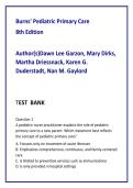 Pediatric Primary Care Test Bank Burns 8th Edition &vert; 1500 Practice Questions &vert; PNP & NCLEX Pediatric Exam Prep PDF