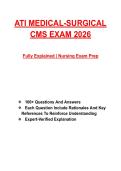 &NewLine;ATI Medical-Surgical CMS Review Complete Study Guide &vert; Med-Surg Nursing&comma; Practice Questions & Exam Prep 2026