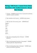 Biology 1002 Exam 1 Actual Exam Study &NewLine;Questions with Verified Answers &vert; Brand &NewLine;New Version 