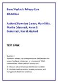 Pediatric Primary Care Test Bank Burns 8th Edition &vert; 1500 Practice Questions &vert; NCLEX Pediatric Review & PNP Exam Prep