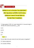 NPDES Level 1A Practice Test 2025&sol;2026 &ndash; 100&plus; Questions on BMPs&comma; Soil Erosion&comma; Sediment Control&comma; Permit Rules & Georgia State Compliance&NewLine;