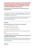 TCEQ Class D Water Operator License Exam 2026 &vert; Practice Questions & Verified Answers Guide &vert; Complete Study Prep for Certification Success