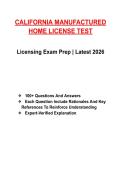 CALIFORNIA MANUFACTURED HOME LICENSE &vert; PRACTICE TEST & EXAM PREP &vert; 150&plus; QUESTIONS & ANSWERS &vert; COMPLETE STUDY GUIDE &lbrack;LATEST 2026&rsqb;
