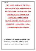 TCFP DRIVER&sol;OPERATOR EXAM 2026 &ndash; 300 REAL QUESTIONS WITH CORRECT ANSWERS & RATIONALES &lpar;TEXAS COMMISSION ON FIRE PROTECTION&rpar;&NewLine;&NewLine;