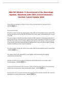NSG 521 Module 11 Assessment of the Neurologic&NewLine;System &vert; Questions with 100&percnt; Correct Answers &vert;&NewLine;Verified &vert; Latest Update 2026