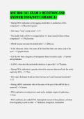 ASU BIO 181 Exam 2 Question and&NewLine;Answer 2026&sol;2027 &vert; Grade A&plus;