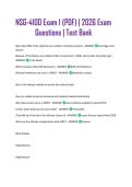 NSG-4100 Exam 1 &lpar;PDF&rpar; &vert; 2026 Exam Questions &vert; Test Bank
