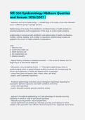 NR-503 Epidemiology Midterm Question&NewLine;and Answer 2026&sol;2027 &vert;