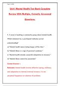 UNIT I MENTAL HEALTH TEST BANK &ndash; 300 REAL QUESTIONS WITH CORRECT ANSWERS & RATIONALES &lpar;PSYCHIATRIC NURSING&comma; THERAPEUTIC COMMUNICATION&comma; ETHICS&comma; DEFENSE MECHANISMS&comma; SUICIDE PREVENTION&rpar;&NewLine;&NewLine;