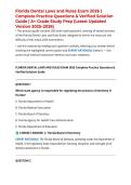 Florida Dental Laws and Rules Exam 2026 &vert; Complete Practice Questions & Verified Solution Guide &vert; A&plus; Grade Study Prep &lpar;Latest Updated Version 2026&rpar;
