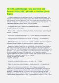 NR-503 Epidemiology Final Question and&NewLine;Answer 2026&sol;2027 &vert; Grade A&plus; Verified &vert; Core&NewLine;Topics