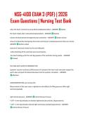 NSG-4100 EXAM 3 &lpar;PDF&rpar; &vert; 2026 Exam Questions &vert; Nursing Test Bank