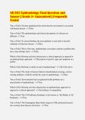 NR-503 Epidemiology Final Question and&NewLine;Answer &vert; Grade A&plus; Guaranteed &vert; Frequently&NewLine;Tested