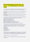 NR-503 Epidemiology Final Exam Prep Bundle
