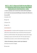 NU171 &vert; NU171 Maternal Child Nursing Midterm &NewLine;v1 &vert; Questions with Correct Answers and Expert &NewLine;Explanation for Each Question &vert; Galen