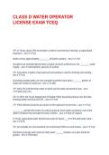 CLASS D WATER OPERATOR LICENSE EXAM TCEQ&period;