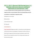 NU171 &vert; NU171 Maternal Child Nursing Exam 2&NewLine;v2 &vert; Questions with Correct Answers and Expert &NewLine;Explanation for Each Question &vert; Galen