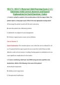 NU171 &vert; NU171 Maternal Child Nursing Exam 2&NewLine;v3 &vert; Questions with Correct Answers and Expert &NewLine;Explanation for Each Question &vert; Galen