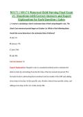 NU171 Exam 1&comma; Exam 2&comma; Midterm & Final &vert; NU171 Maternal Child Nursing &vert; Galen &vert; Complete Exam Bundle with Detailed Verified Answers