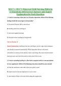 NU171 &vert; NU171 Maternal Child Nursing Midterm &NewLine;v3 &vert; Questions with Correct Answers and Expert &NewLine;Explanation for Each Question &vert; Galen