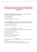 NUR 121- Exam 3&colon; End-of-Life Care&comma; Community Nursing&comma; and&NewLine;GI &vert; Questions with 100&percnt; Correct Answers &vert; Verified &vert; Latest&NewLine;Update 2026