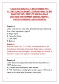 COLORADO REAL ESTATE EXAM PREP 2027 &ndash; 500 REAL EXAM QUESTIONS & VERIFIED ANSWERS &vert; PASS WITH CONFIDENCE&NewLine;&NewLine;