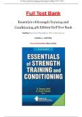 TEST BANK FOR ESSENTIALS OF STRENGTH TRAINING AND CONDITIONING 4TH EDITION HAFF&NewLine;
