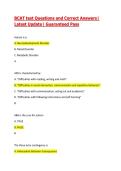 BCAT test Questions and Correct Answers&vert; Latest Update 2026&sol;2027 &vert; Guaranteed Pass