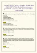 Exam 3&colon; NR324 &sol; NR 324 Complete Review &lpar;New 2026&ndash;2027&rpar; &vert; Adult Health I Comprehensive Questions & Answers &vert; 100&percnt; Accurate Solutions &ndash; Chamberlain