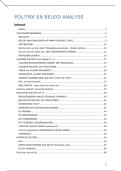 Politiek en Beleid&colon; Analyse Volledige samenvatting&colon; Powerpoints &plus; handboek