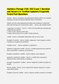 Statistics Portage CNSL 503 Exam 1 Question&NewLine;and Answer &vert; A&plus; Verified Updated &vert; Frequently&NewLine;Tested Past Questions