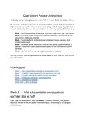 Quantitative Research Methods &vert; Samenvatting Pre master Business Administration&vert; VU &vert; 2025&sol;26