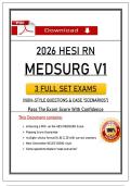 2026 Med Surg HESI Exam V1 &vert; NGN-Style questions&comma; Case Scenarios &vert; Instant Pdf Download
