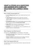 HEART & STROKE ACLS QUESTIONS AND ANSWERS WITH COMPLETE SOLUTIONS 100&percnt; CORRECT RATED A&plus;