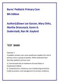 Pediatric Primary Care Test Bank &vert; Burns 8th Edition &vert; 1500 NCLEX Pediatric Review & PNP Practice Questions