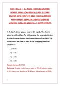 MDC II EXAM PREP 2026 &ndash; 200&plus; REAL TEST QUESTIONS & VERIFIED ANSWERS &vert; PASS RASMUSSEN NURSING EXAMS&NewLine;&NewLine;