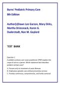 Pediatric Primary Care Test Bank Burns 8th Edition &vert; 1500 Practice Questions &vert; NCLEX Pediatric Review & PNP Exam Prep