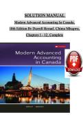SOLUTION MANUAL &NewLine;Modern Advanced Accounting In Canada&comma;&NewLine;10th Edition By Darrell Herauf&comma; Chima Mbagwu&comma;&NewLine;Chapters 1 - 12&comma; Complete