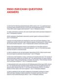 RNSG 2539 EXAM I QUESTIONS ANSWERS&period;