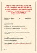 NERC TOP SYSTEM OPERATIONS NEWEST 2026 &NewLine;ACTUAL EXAM&vert; NERC TRANSMISSION PRACTICE EXAM WITH COMPLETE REAL EXAM QUESTIONS AND CORECT VERIFIED ANSWERS&sol; ALREADY GRADED A&plus; &lpar;BRAND NEW&excl;&excl;&rpar; 