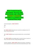 WGU Fundamentals of Information Security D430 EXAM QUESTIONS AND VERIFIED CORRECT ANSWERS GRADED A&plus; -LATEST - 100- GUARANTEED PASS&period;docx&NewLine;&NewLine;